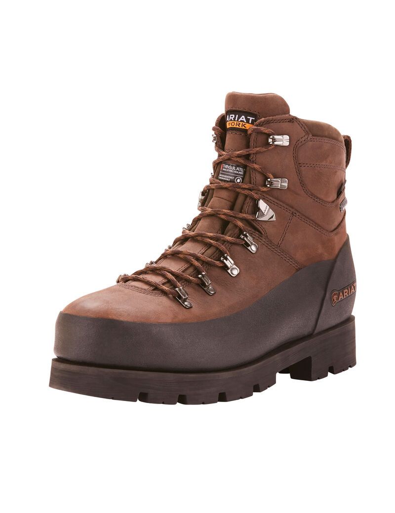 Bottes Imperméables Ariat Linesman Ridge 6' GORE-TEX 400g Composite Embout Travail Marron | ZEC-3686428