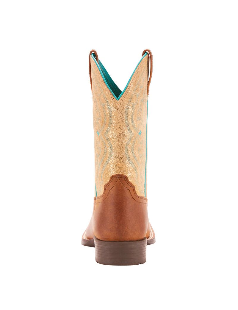 Bottes Western Ariat Quickdraw Marron Metal Doré | XPI-9296068