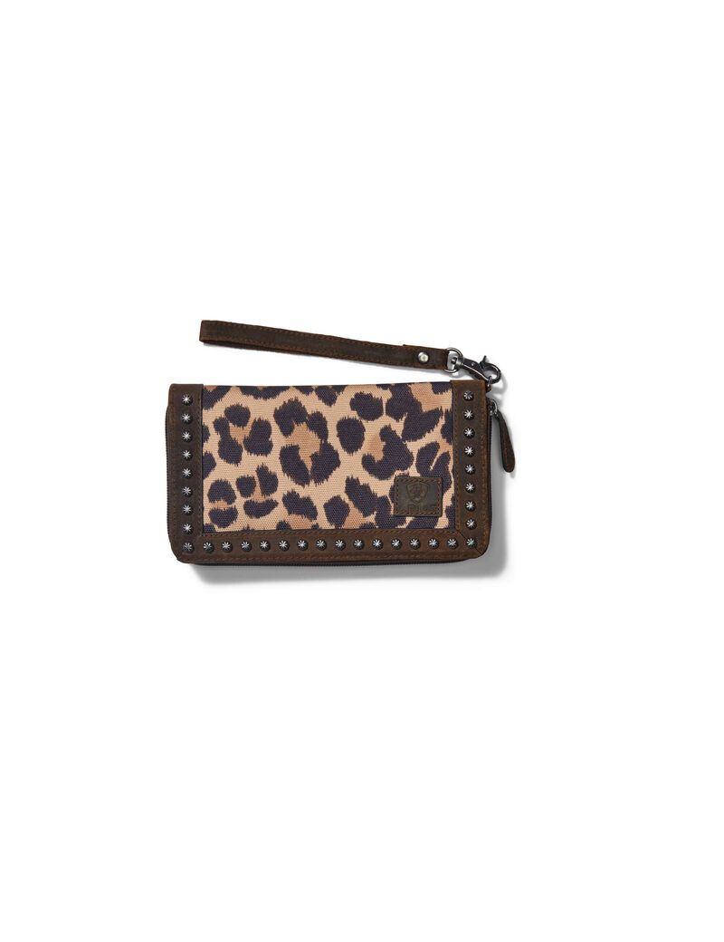 Portefeuilles Ariat Clutch Cheetah Marron | USU-4614842