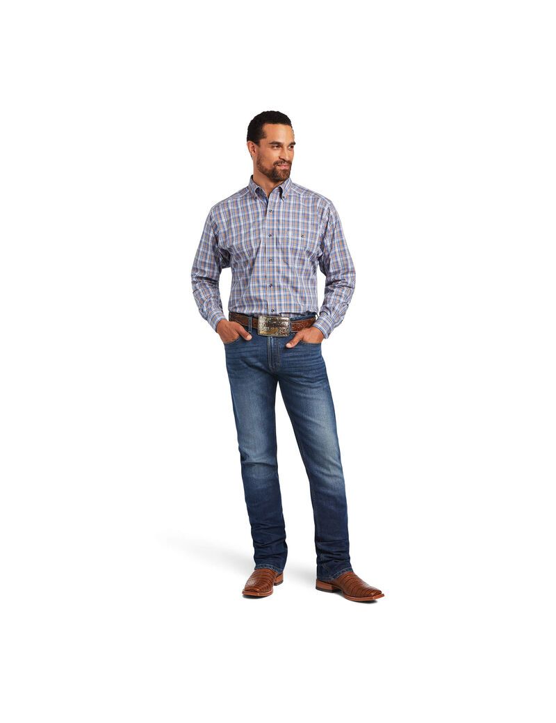 Chemises De Costume Ariat Relentless Agility Stretch Classiche Fit Bleu | NUT-8439928