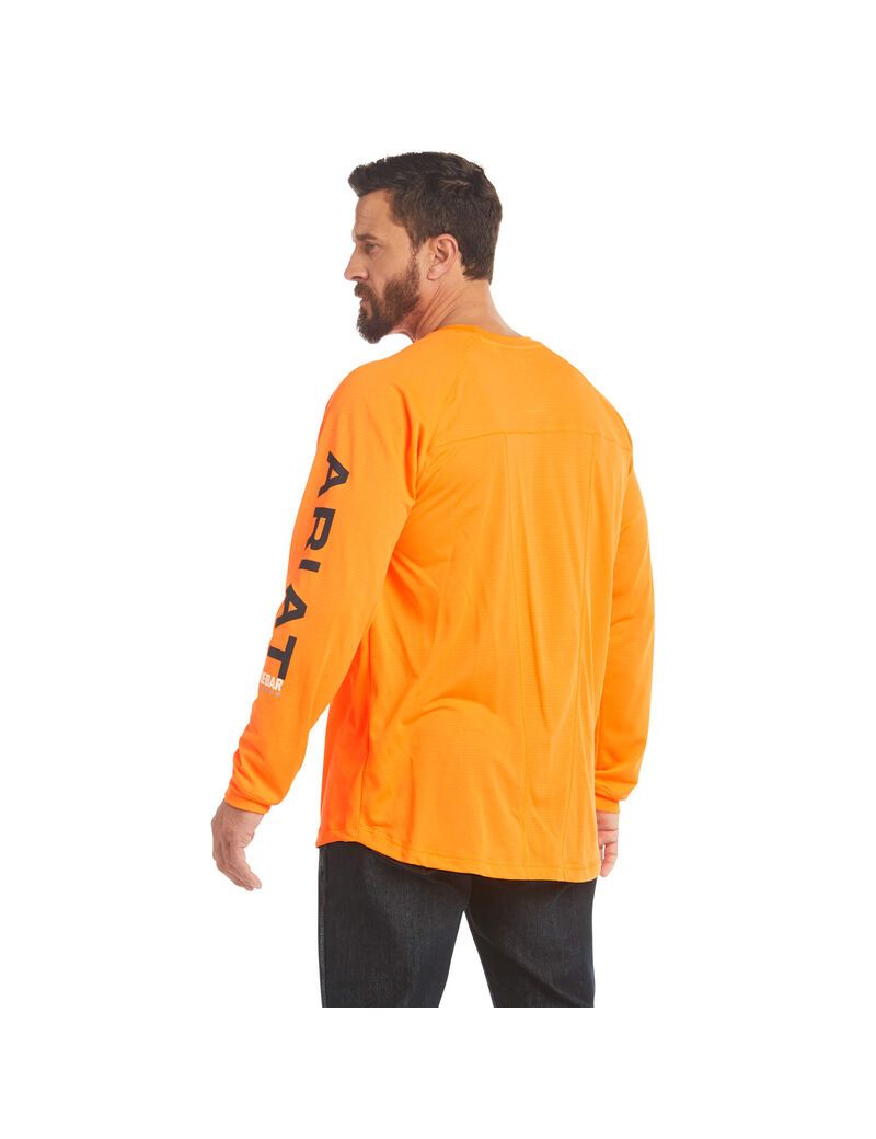 Vêtements De Travail Ariat Rebar Heat Fighter T Shirts Orange | VJX-2382951