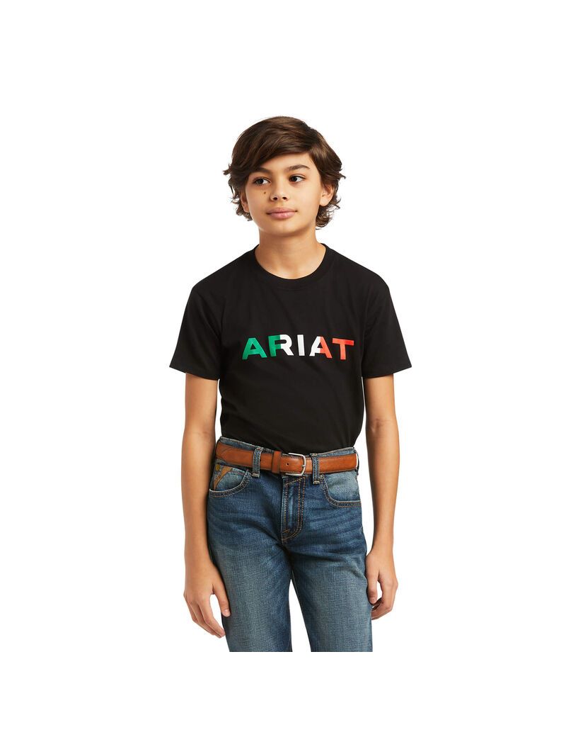 T Shirts Ariat Viva Mexico Noir | NZT-1837713