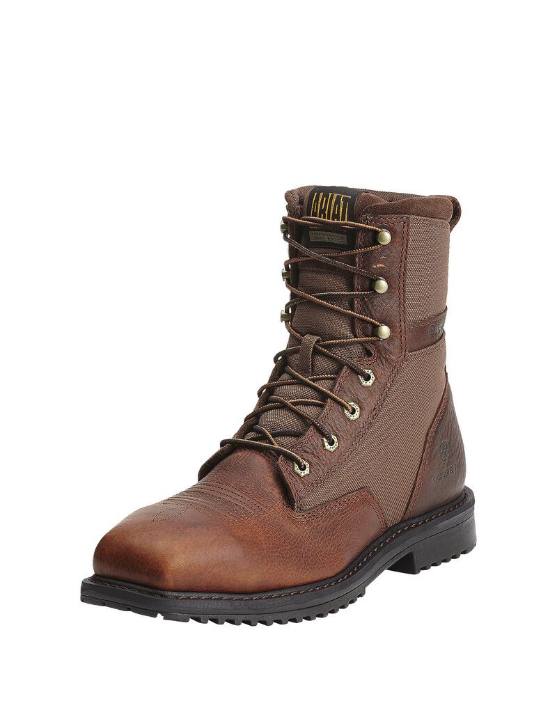 Bottes de Travail Ariat RigTek 8' Larges Square Embout Composite Embout Marron | CAF-4737196