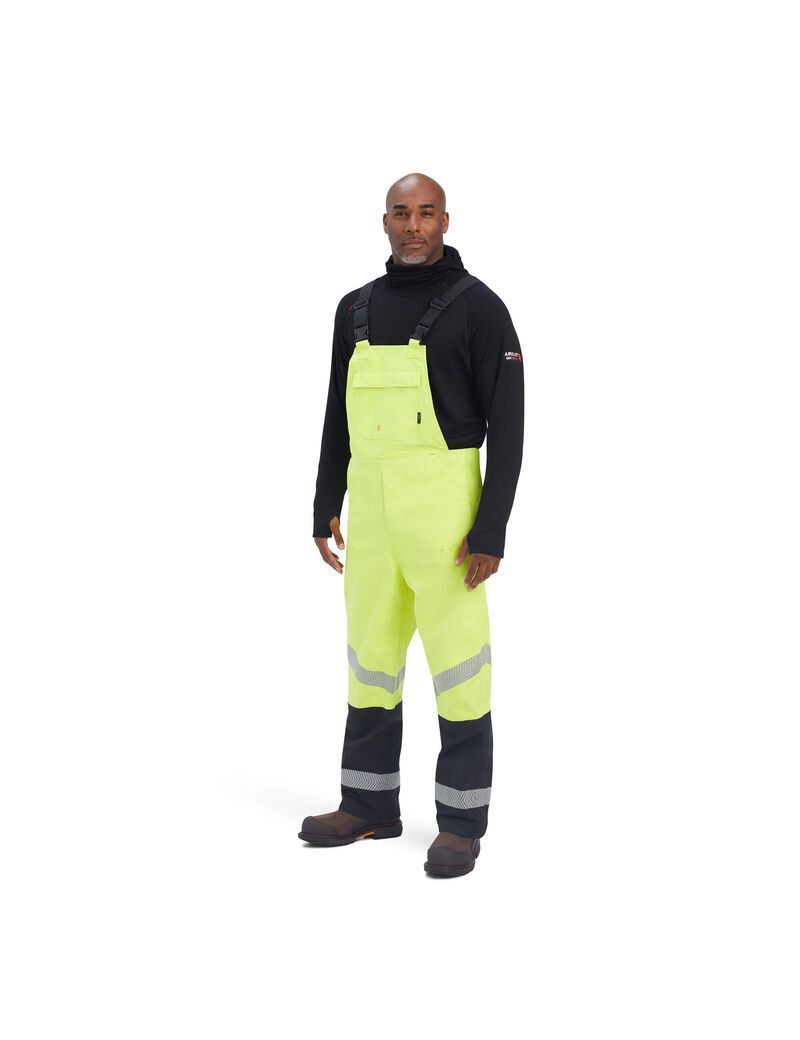 Pantalon Bib Ariat FR Hi-Vis Imperméables Jaune | TNQ-7290508