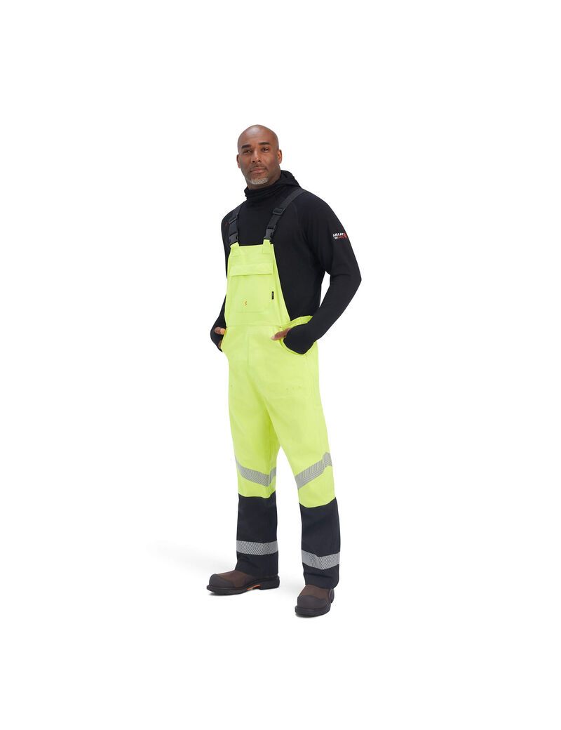 Pantalon Bib Ariat FR Hi-Vis Imperméables Jaune | TNQ-7290508