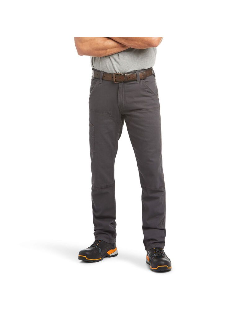 Pantalon Ariat Rebar M4 Low Rise DuraStretch Made Tough Double Front Stackable Droit Leg Grise | OLD-1527985