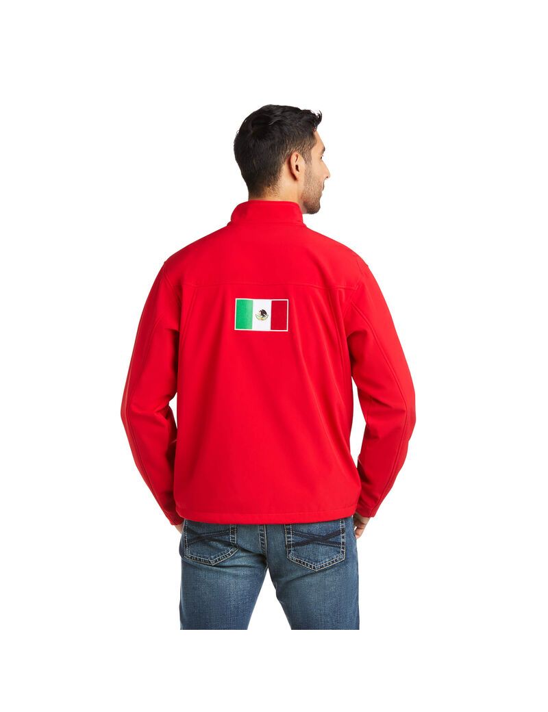 Vestes Ariat New Team Softshell MEXICO Rouge | KQJ-1059969