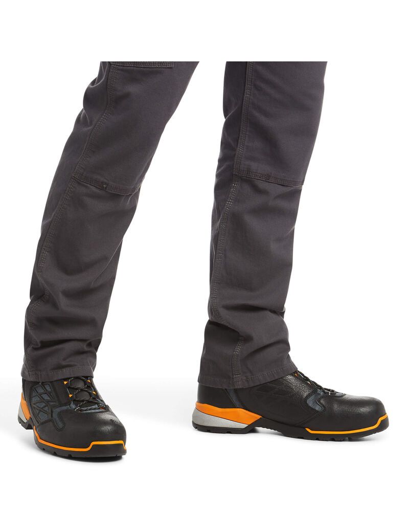 Pantalon Ariat Rebar M4 Low Rise DuraStretch Made Tough Double Front Stackable Droit Leg Grise | OLD-1527985