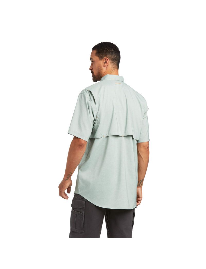 Vêtements De Travail Ariat Rebar Made Tough VentTEK DuraStretch Travail Shirts Vert | XWM-8702525