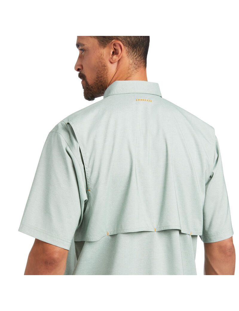 Vêtements De Travail Ariat Rebar Made Tough VentTEK DuraStretch Travail Shirts Vert | XWM-8702525