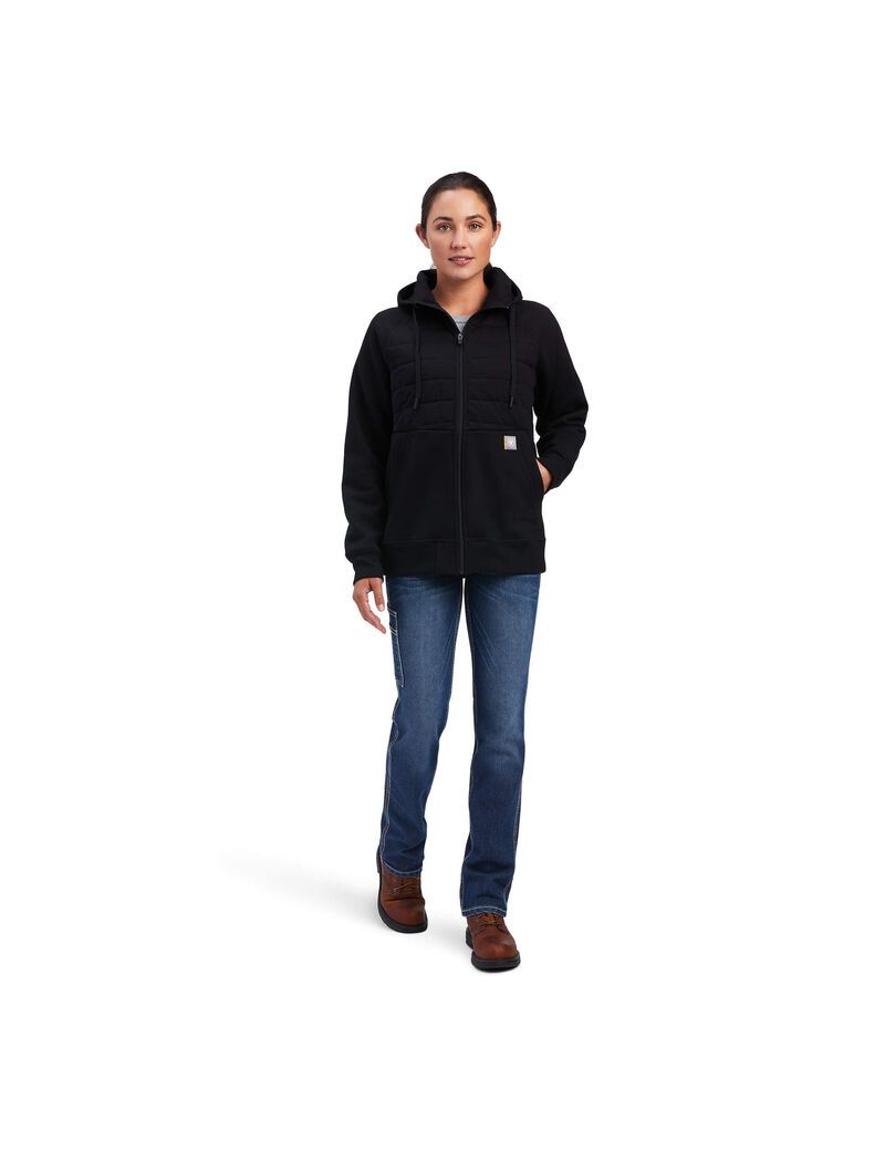 Vêtements De Travail Ariat Rebar Regulator Full Zip Hoodie Noir | XOM-6083709