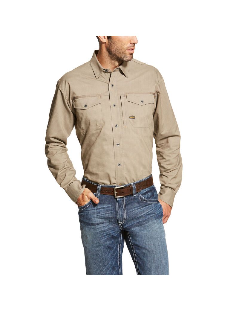 Chemises De Costume Ariat Rebar Workman Travail Multicolore | BWP-7843262