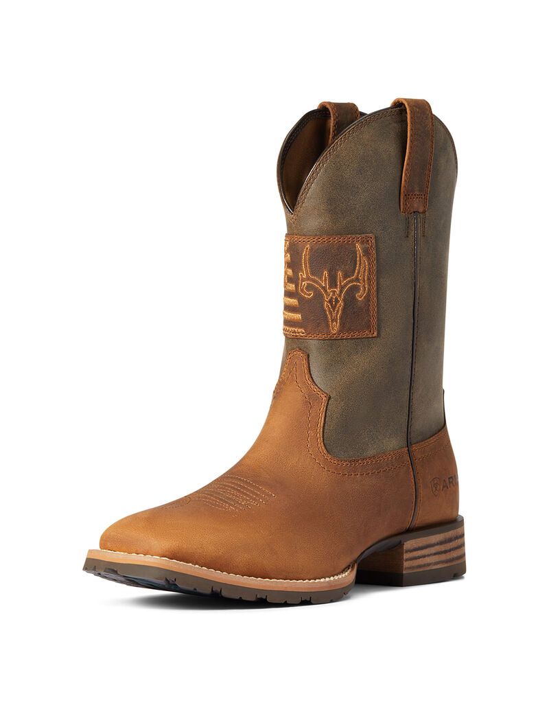 Bottes Western Ariat Hybride Patriot Country Marron | RVH-2311650