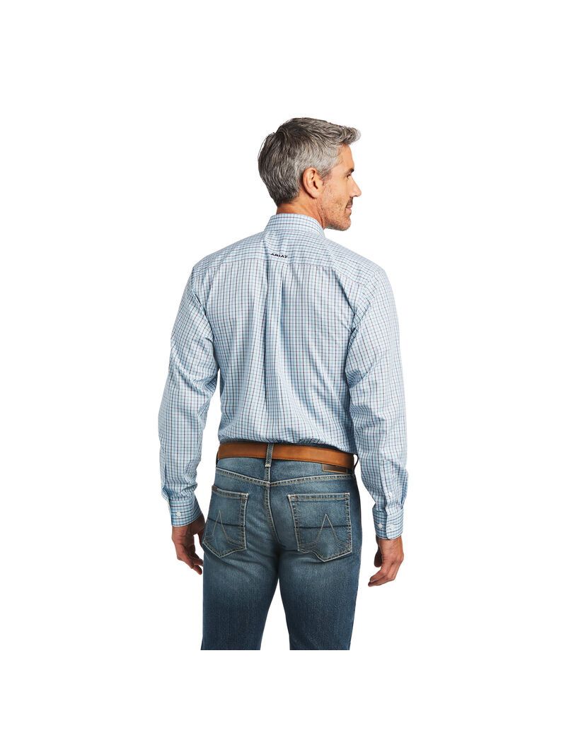 Chemises De Costume Ariat Wrinkle Free Yair Fitted Bleu | HUB-6411149