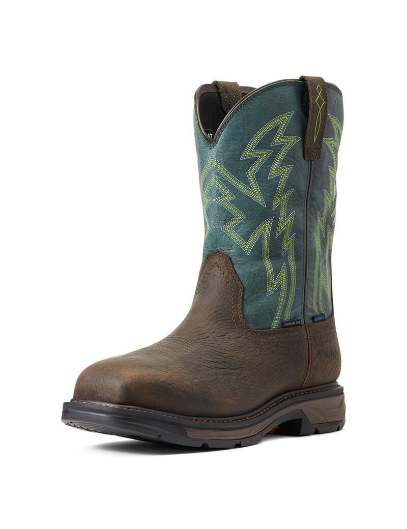 Bottes de Travail Ariat WorkHog XT BOA Imperméables Carbon Embout Marron | XJP-7477720