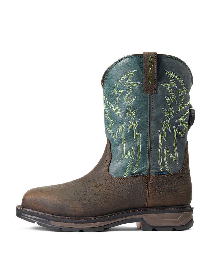 Bottes de Travail Ariat WorkHog XT BOA Imperméables Carbon Embout Marron | XJP-7477720