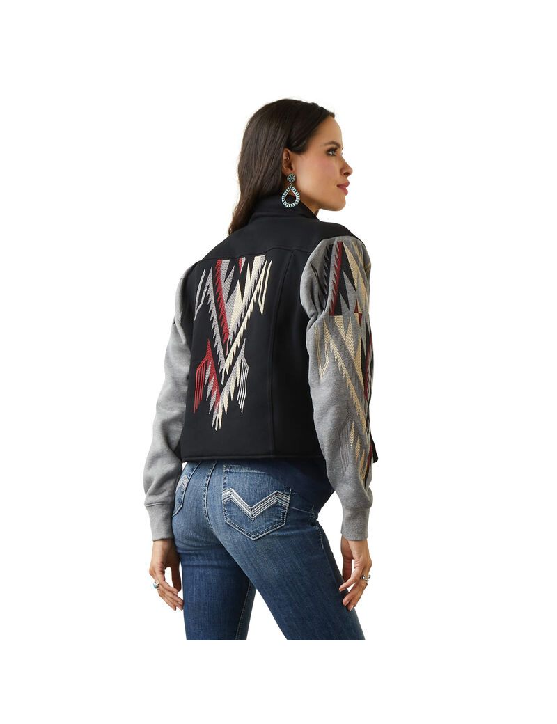 Vestes Ariat Embroidered Chimayo Noir Grise | VNG-2599908