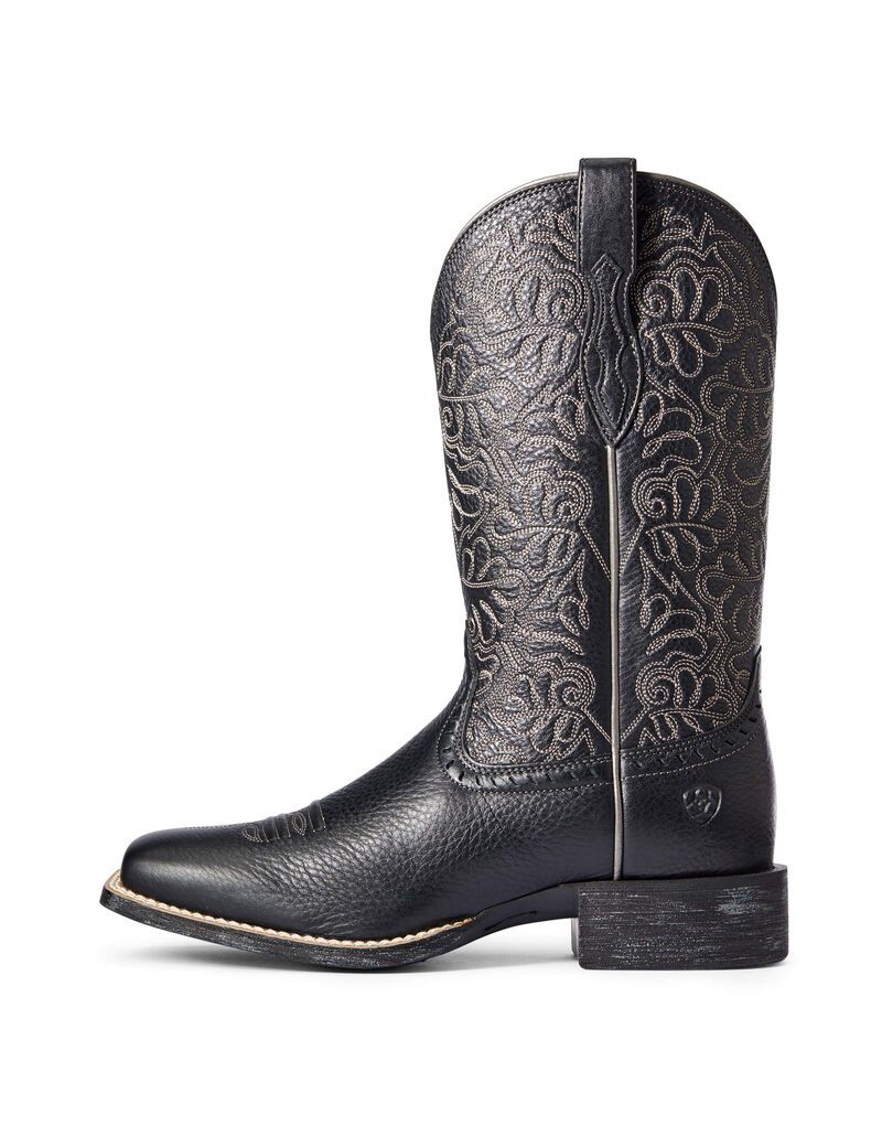 Bottes Western Ariat Round Up Remuda Noir | FQW-1907135