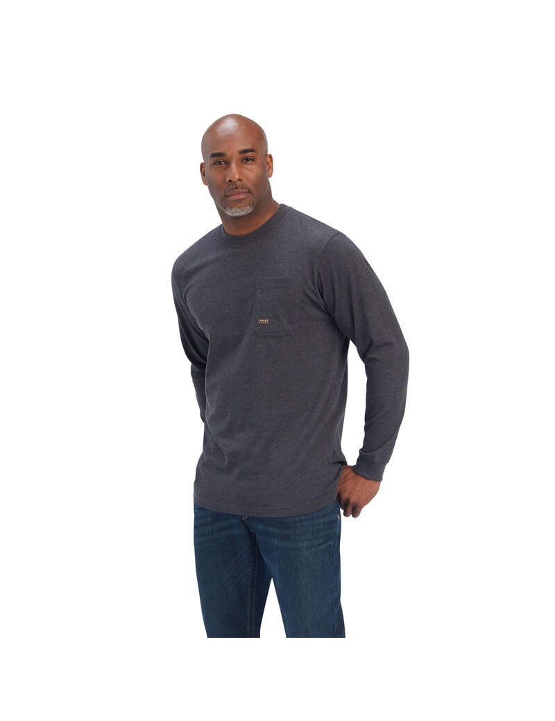 Vêtements De Travail Ariat Rebar Coton Strong American Raptor T Shirts Grise | HSX-9045301