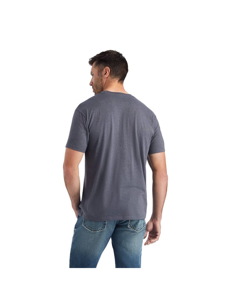 T Shirts Ariat Masthead Titane | PNS-4912401