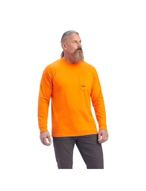 Vêtements De Travail Ariat Rebar Coton Strong T Shirts Orange | KMH-0204684