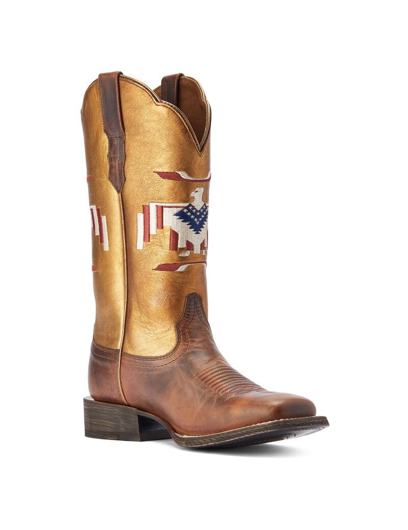 Bottes Western Ariat Frontier Thunderbird Chimayo Marron | MIF-5689335