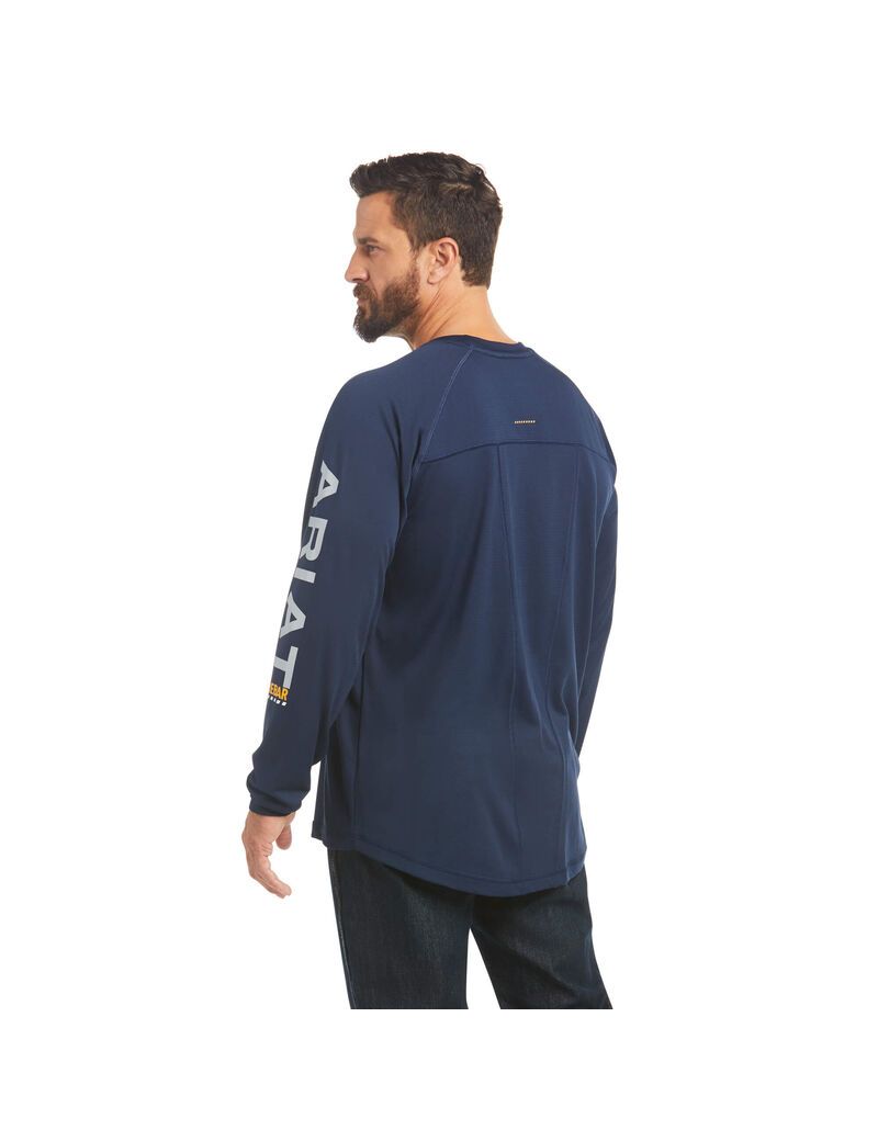 Vêtements De Travail Ariat Rebar Heat Fighter T Shirts Bleu Marine | OIL-5772128