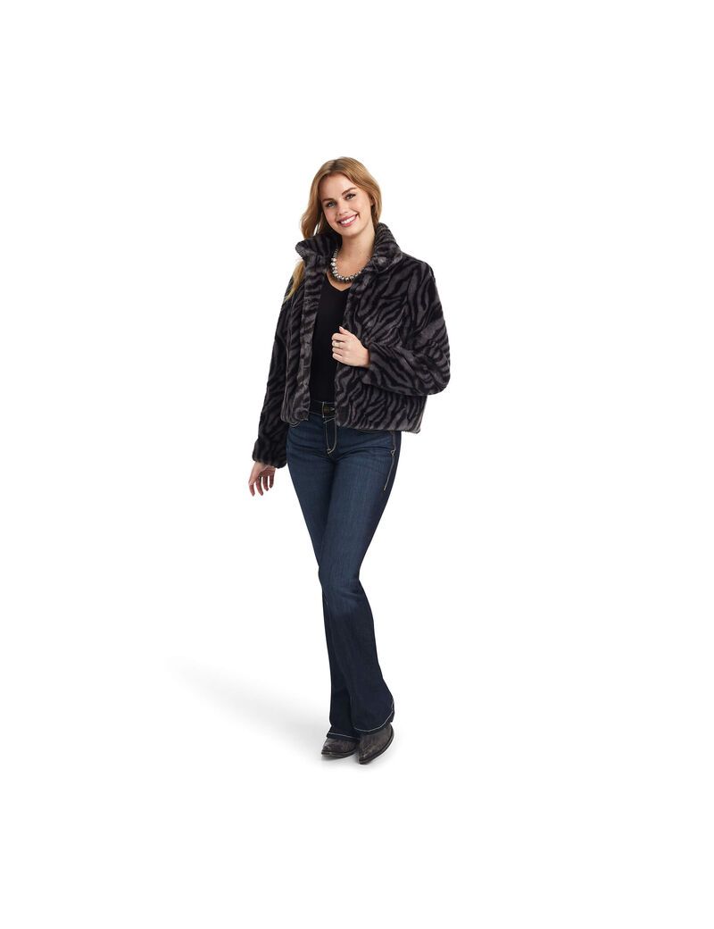 Vestes Ariat City Girl Faux Fur Noir | DPW-2285406