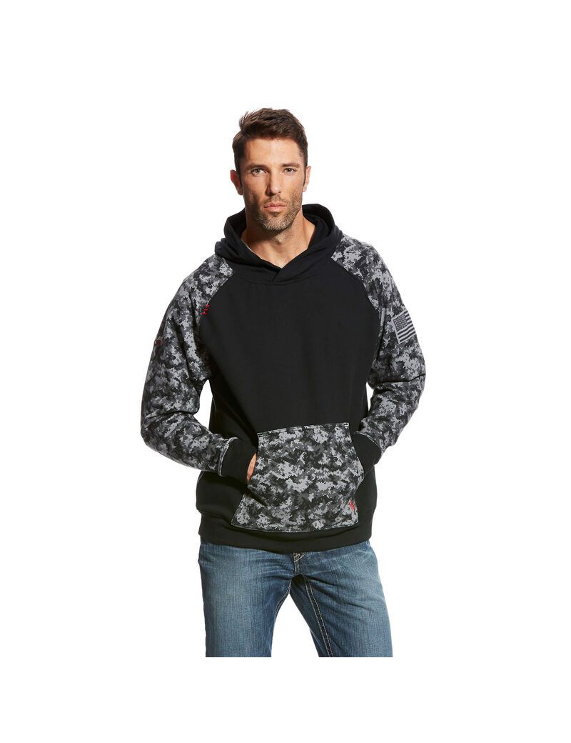 Sweat à Capuche Ariat FR DuraStretch Patriot Noir | GUV-0675691