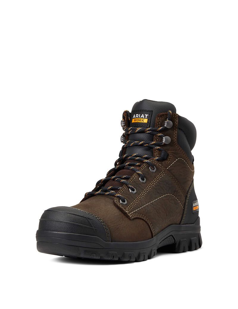 Bottes de Travail Ariat Treadfast 6' Imperméables Marron Foncé | RXZ-7177912