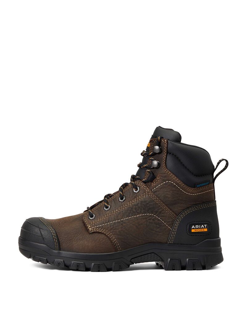 Bottes de Travail Ariat Treadfast 6' Imperméables Marron Foncé | RXZ-7177912