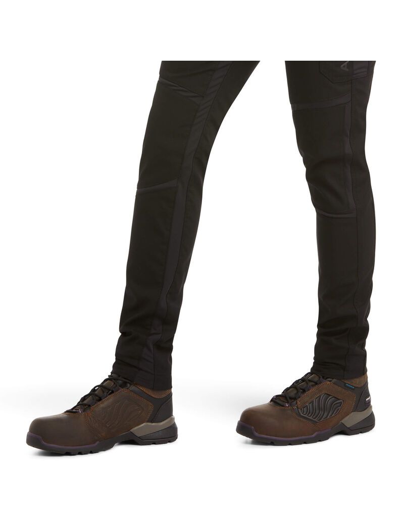 Pantalon Ariat Rebar DuraStretch Ripstop Cargo Droit Leg Noir | OMK-2389460