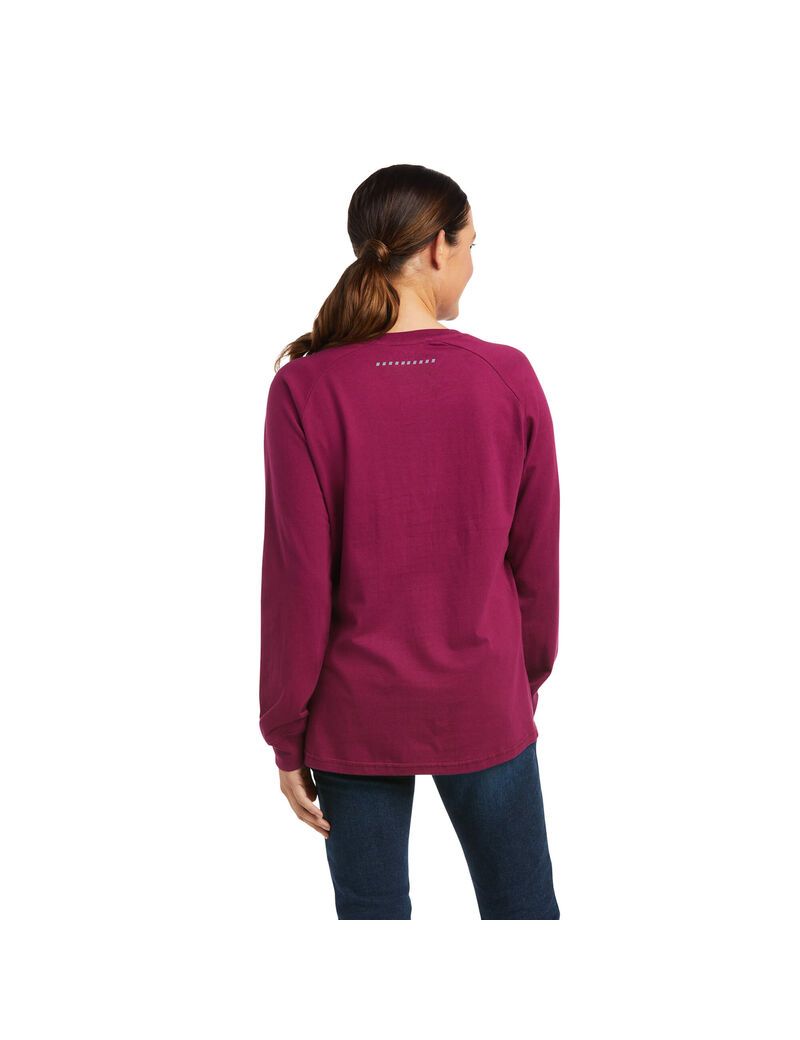 Vêtements De Travail Ariat Rebar CottonStrong Block T Shirts Violette | PDG-3584179