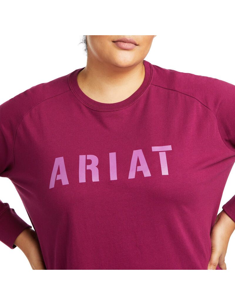 Vêtements De Travail Ariat Rebar CottonStrong Block T Shirts Violette | PDG-3584179