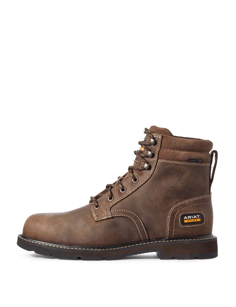 Bottes de Travail Ariat Groundbreaker 6' II Steel Embout Marron | AUU-8461768