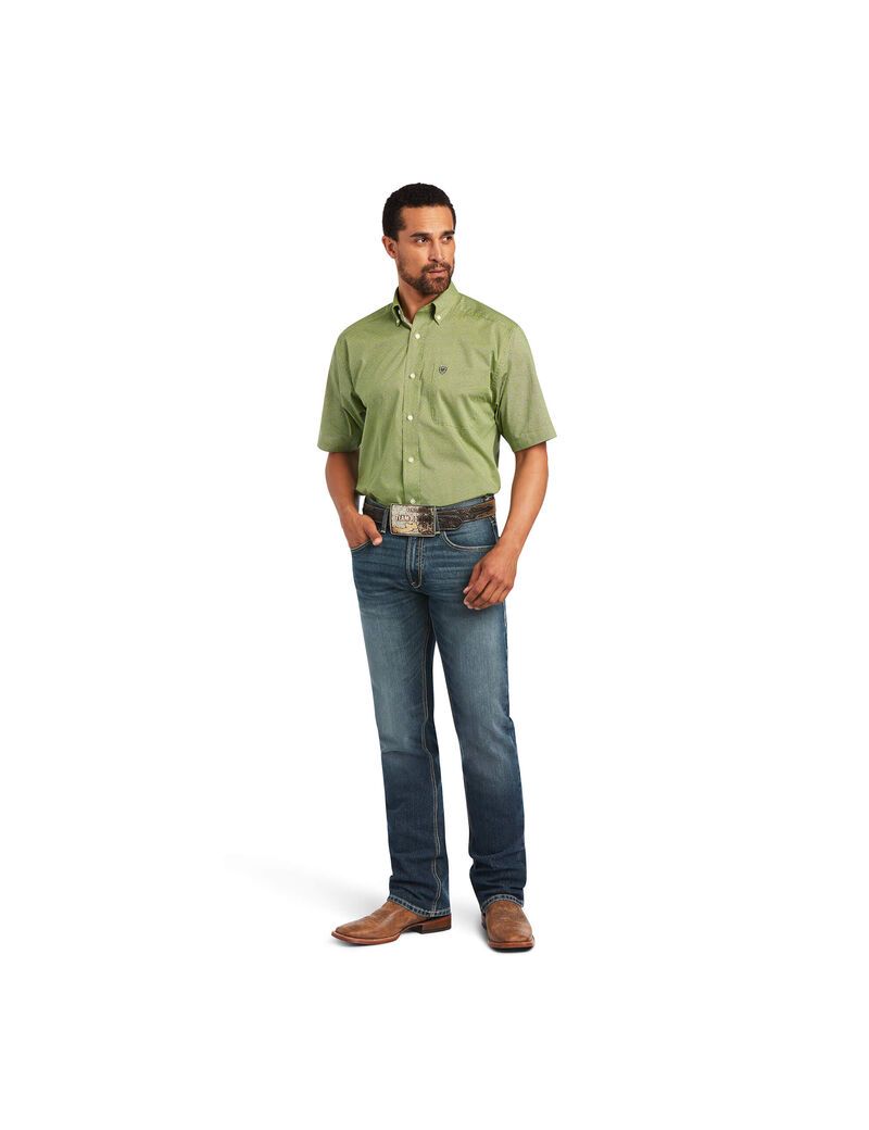 Chemises De Costume Ariat Branson Stretch Classiche Fit Vert | XLC-6807679