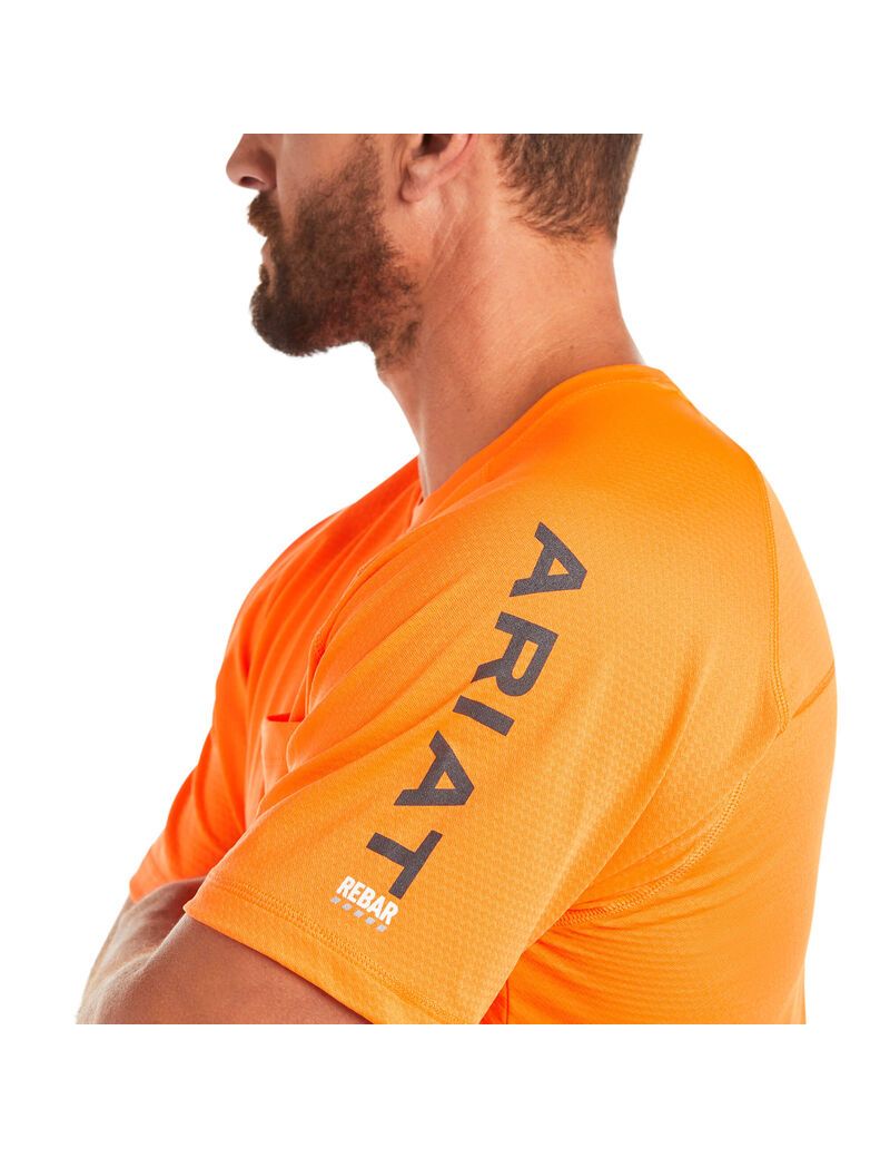 Vêtements De Travail Ariat Rebar Heat Fighter T Shirts Orange | VPG-0597437