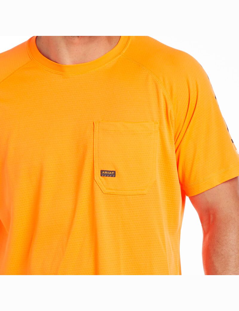 Vêtements De Travail Ariat Rebar Heat Fighter T Shirts Orange | VPG-0597437