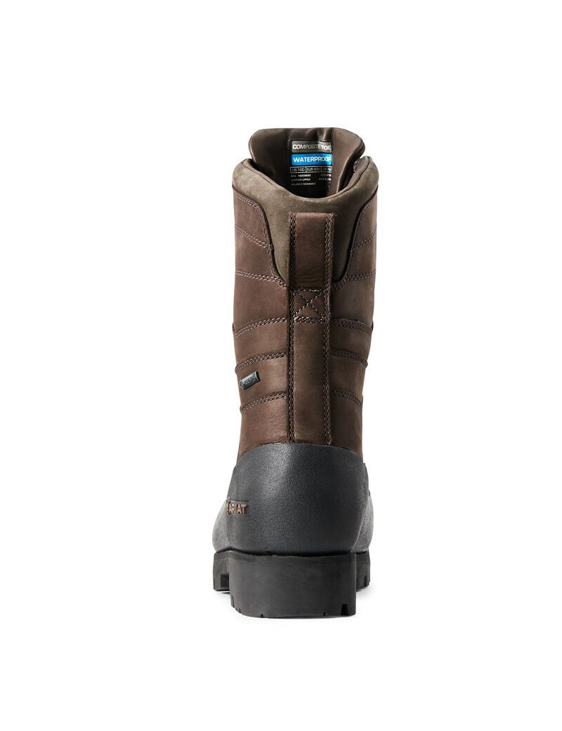 Bottes Imperméables Ariat Linesman Ridge 10' GORE-TEX Composite Embout Travail Marron | LLS-0147314