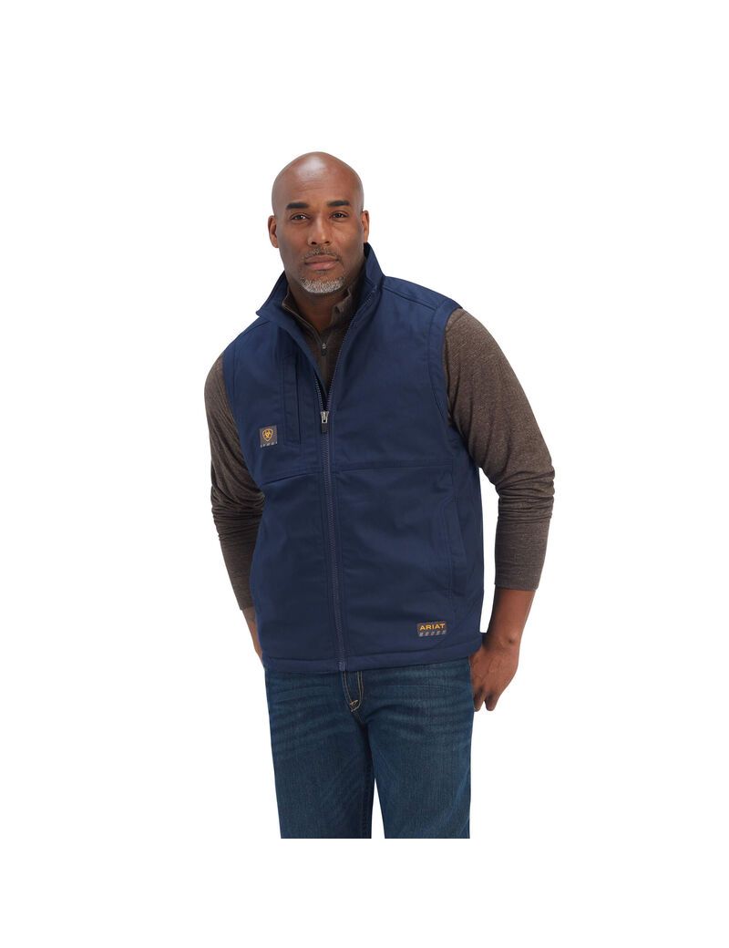 Gilet Ariat Rebar DuraCanvas Bleu Marine | HNZ-5222857