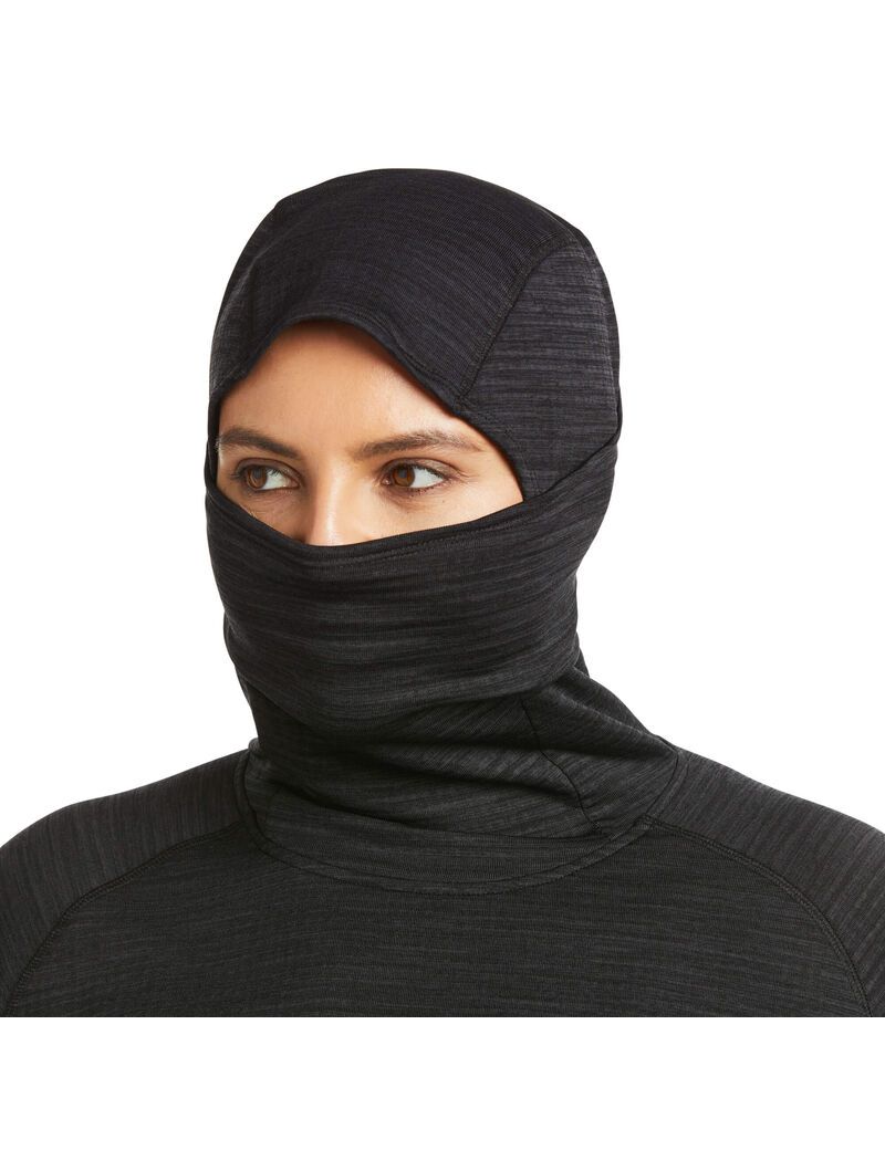 Vêtements De Travail Ariat Rebar Gridwork Balaclava Baselayer Noir | KJI-4104356