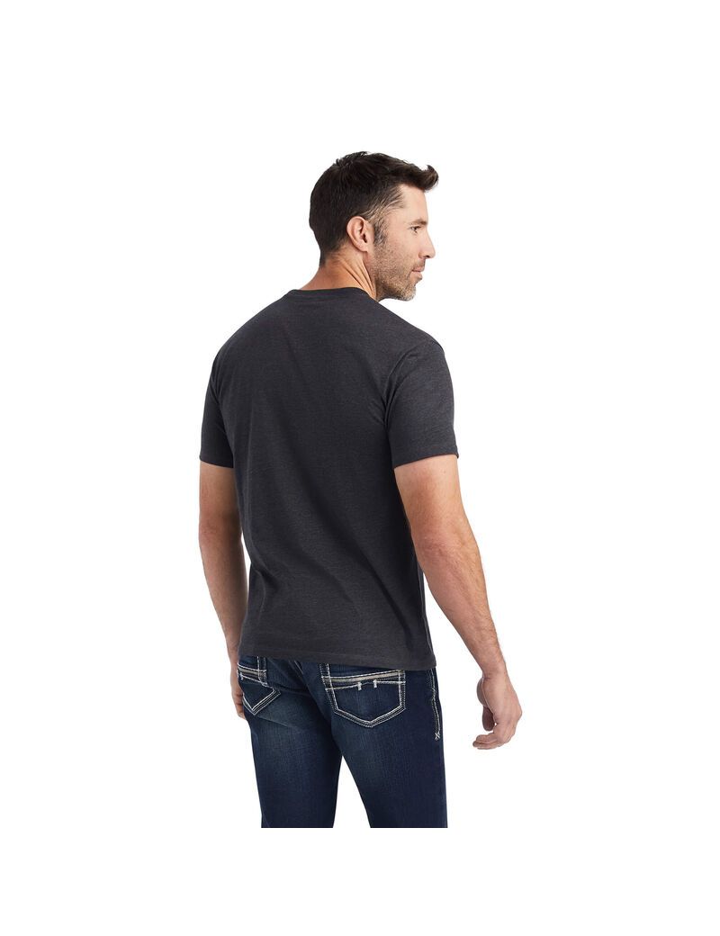 T Shirts Ariat Rope Oval Grise | ZOH-0269993