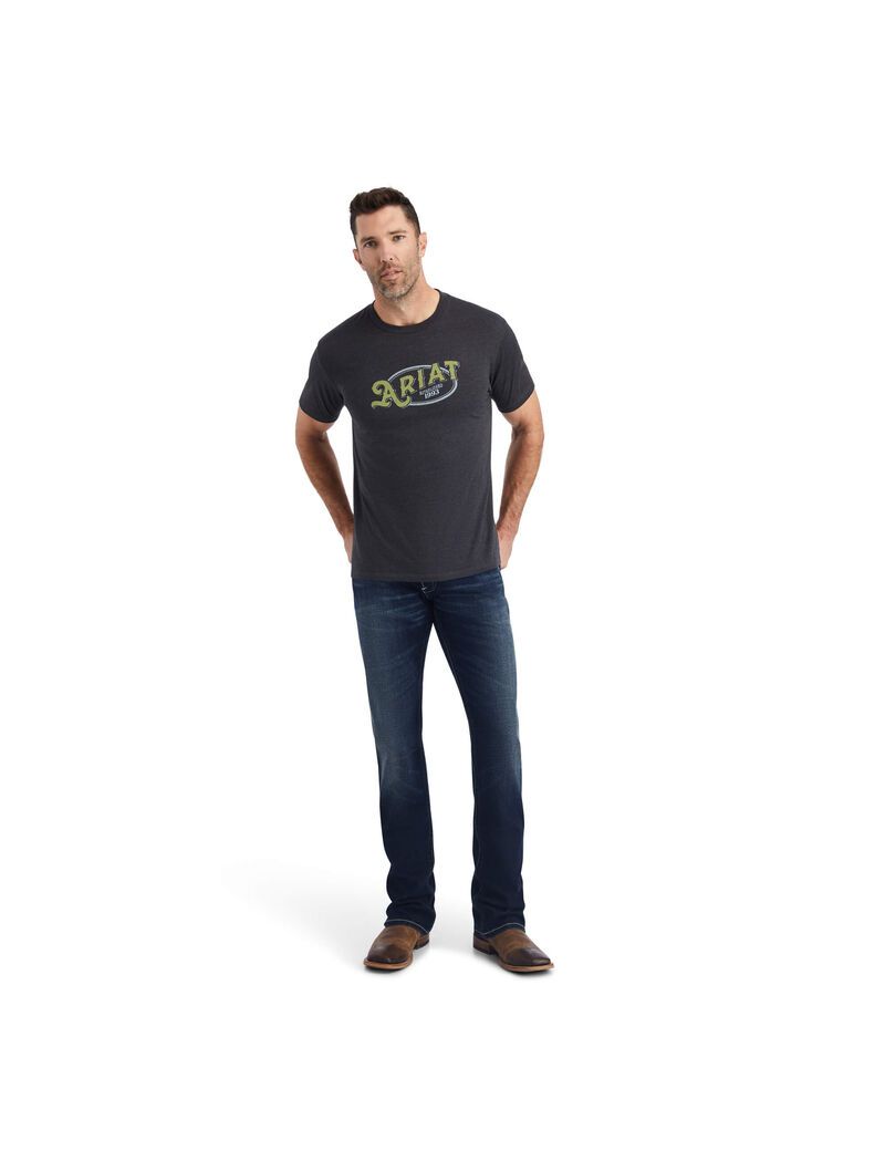 T Shirts Ariat Rope Oval Grise | ZOH-0269993