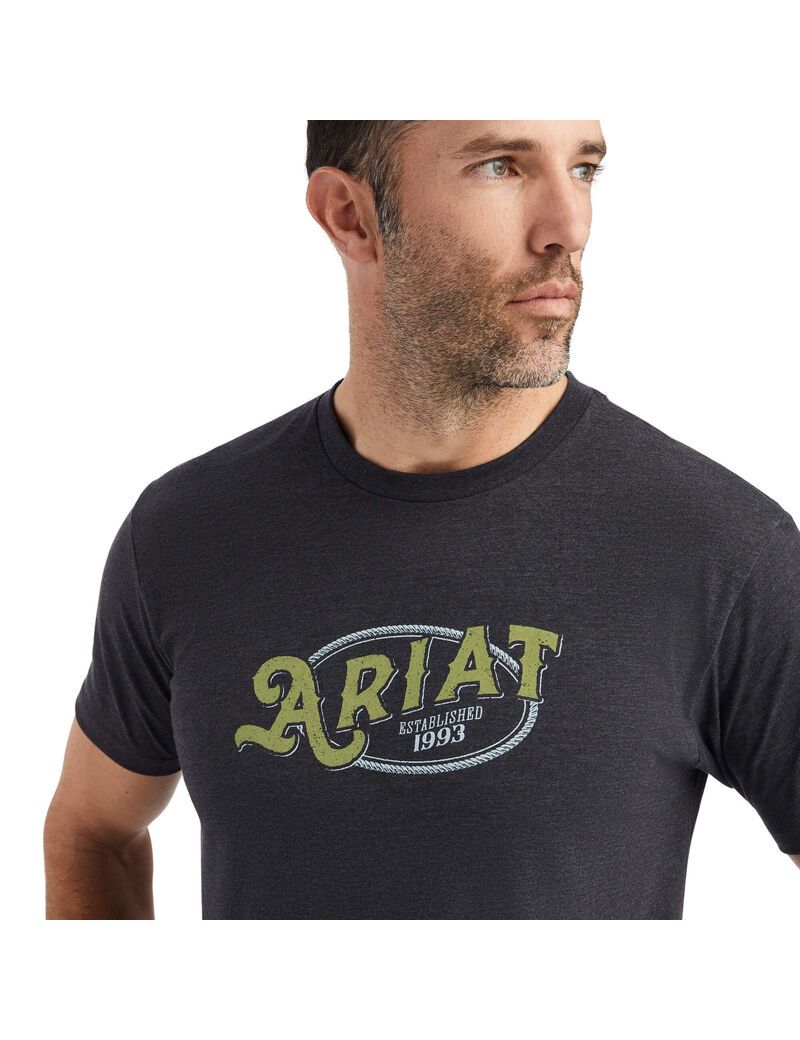 T Shirts Ariat Rope Oval Grise | ZOH-0269993