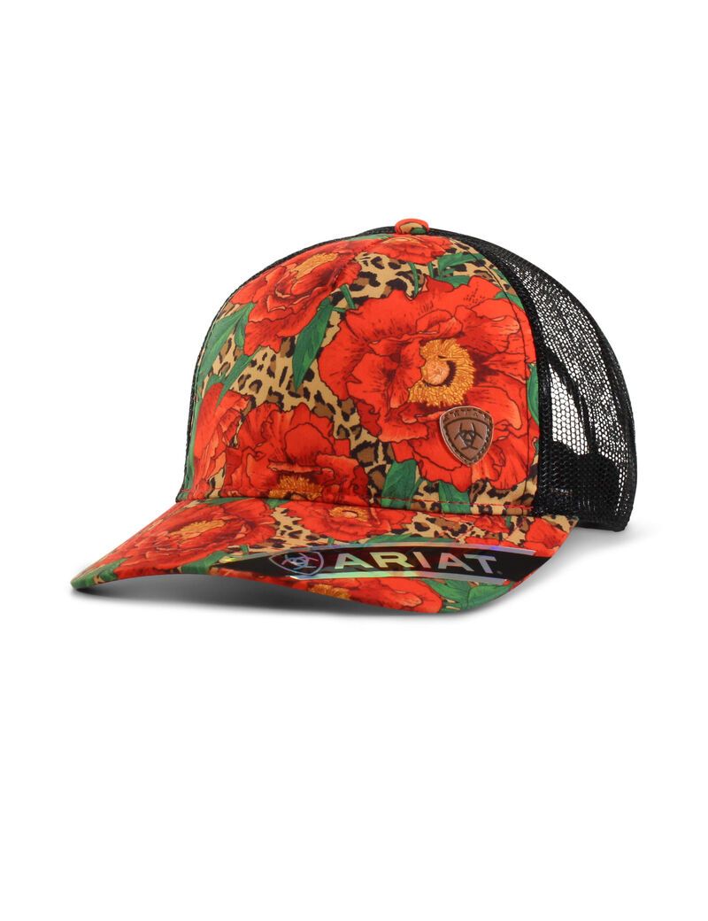 Casquettes Ariat Cheetah floral print Rouge | NJZ-5618503