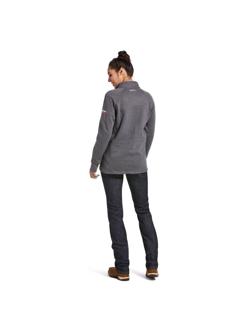 Hauts Ariat FR Rev 1/4 Zip Grise | KBK-3655564