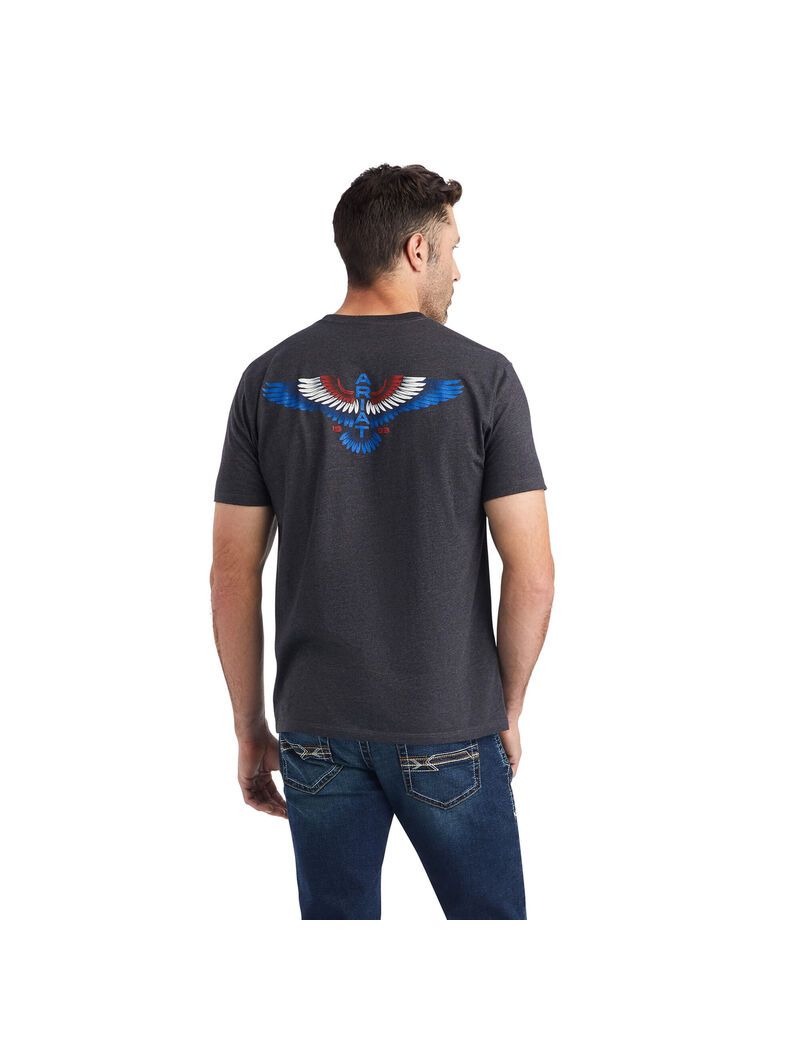 T Shirts Ariat Wingspan Grise | EHC-8723879