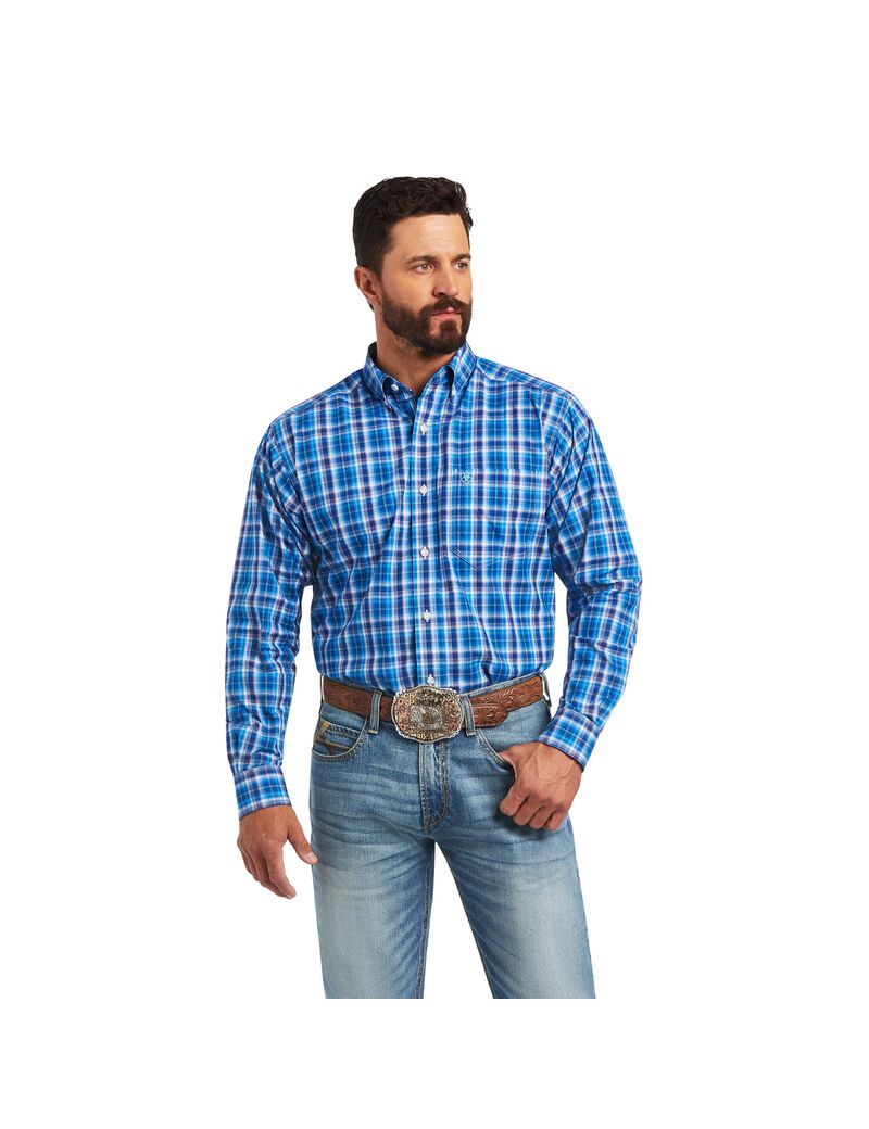 Chemises De Costume Ariat Pro Series Mason Classiche Fit Bleu | UIP-2262605