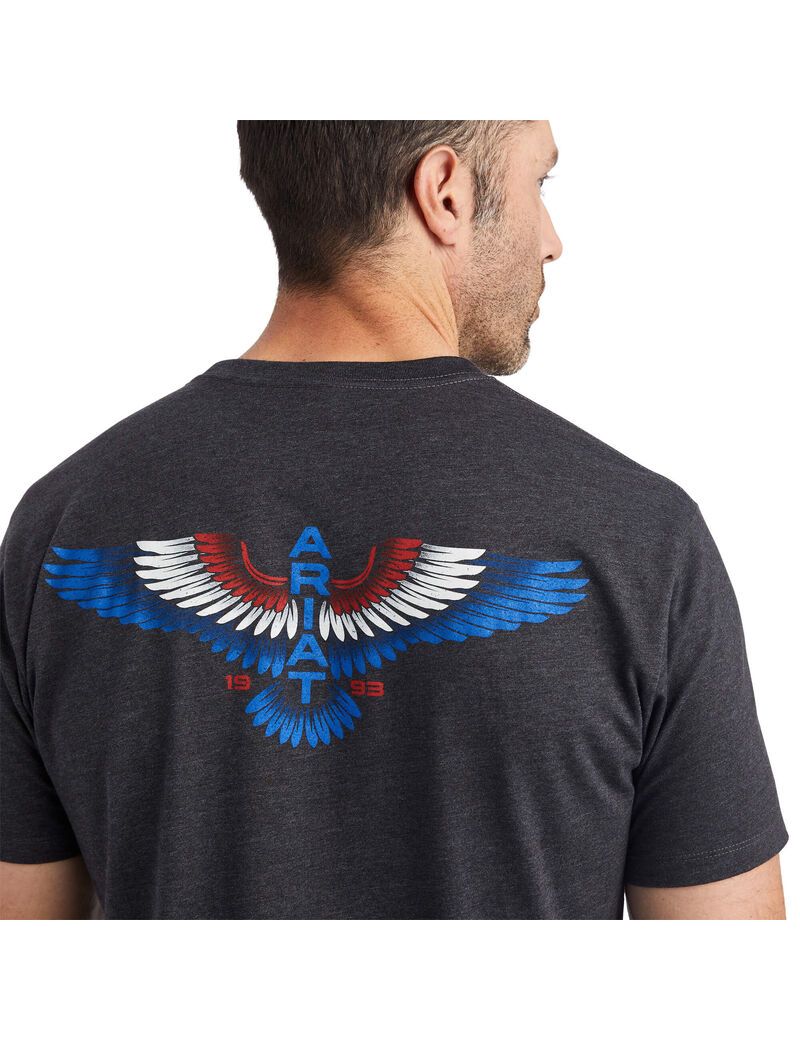 T Shirts Ariat Wingspan Grise | EHC-8723879