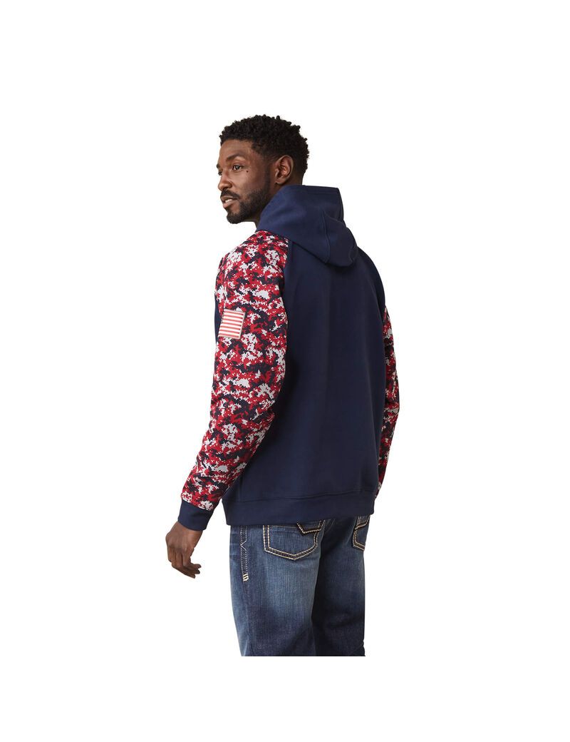 Sweat à Capuche Ariat FR DuraStretch Patriot Multicolore | EMY-1432896